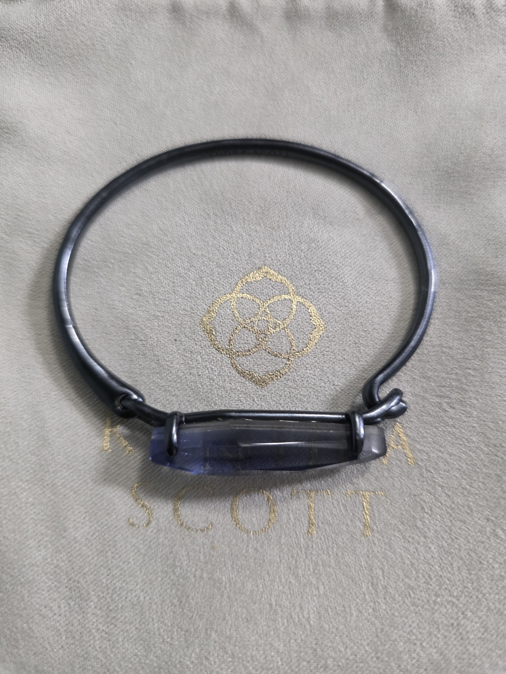 Kendra Scott Nigel Bracelet In Navy Gunmetal And Dicroic Stone